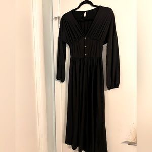 mts • boho maxi dress • black